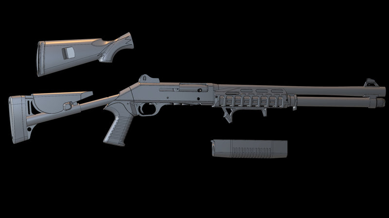 M4 Super90 - 3D CAD Weapon Model-3