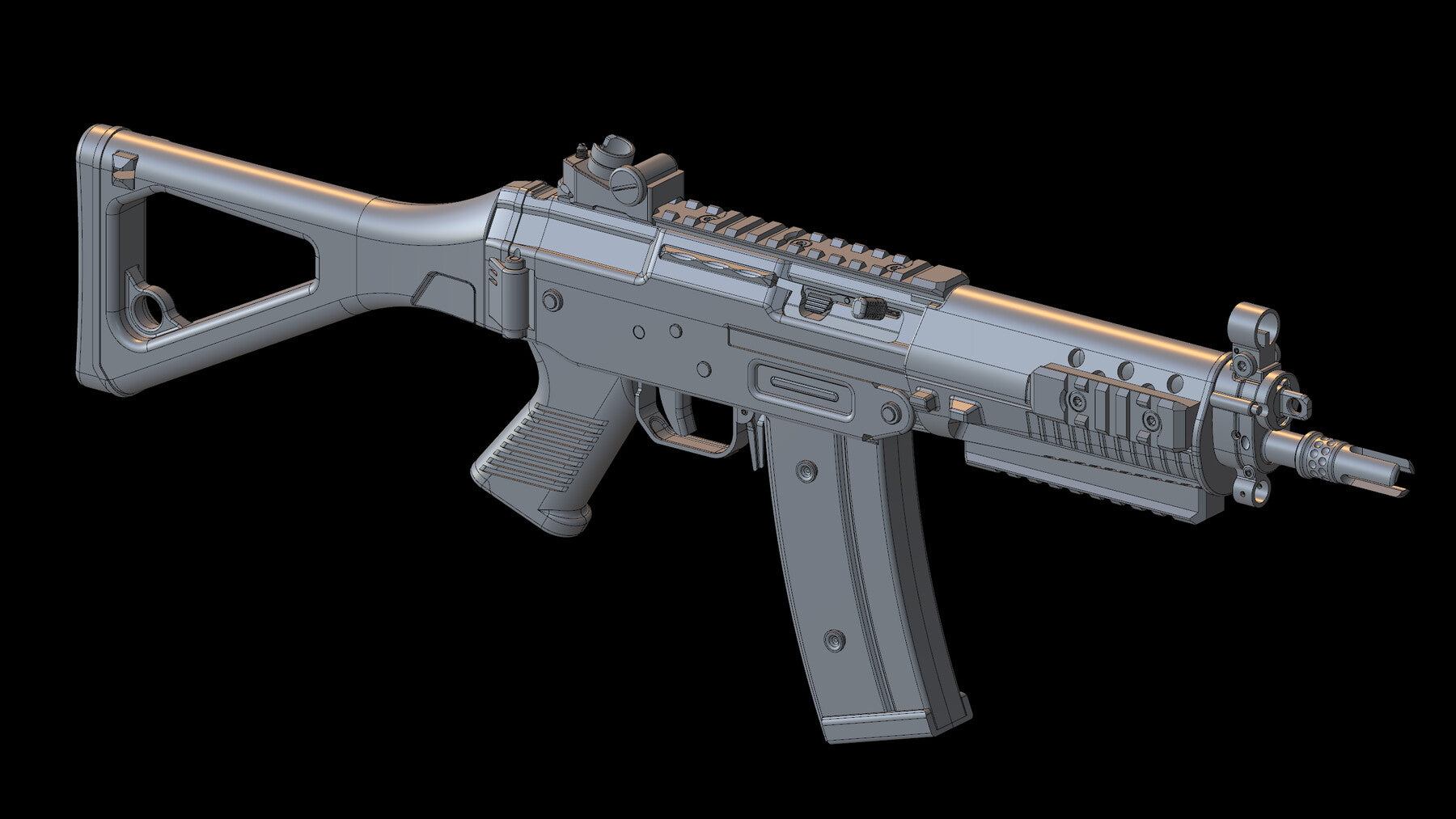 SG 552 - 3D CAD Weapon Model-3