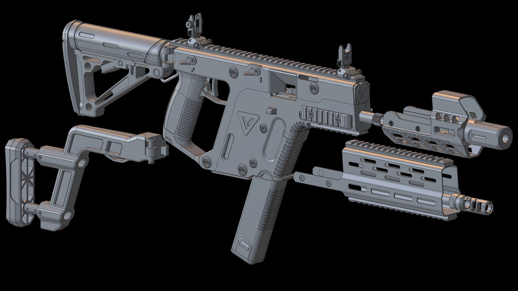 Vector - 3D CAD Weapon Model-3