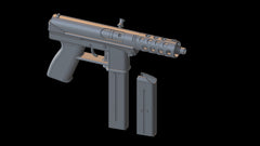 TEC9 - 3D CAD Weapon Model-3