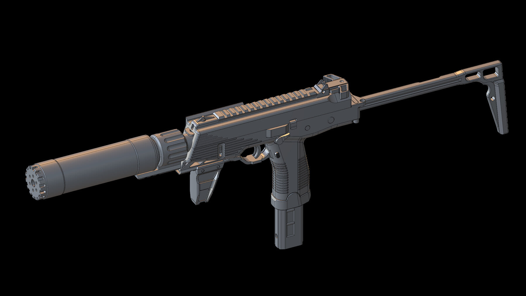 MP9 - 3D CAD Weapon Model-2