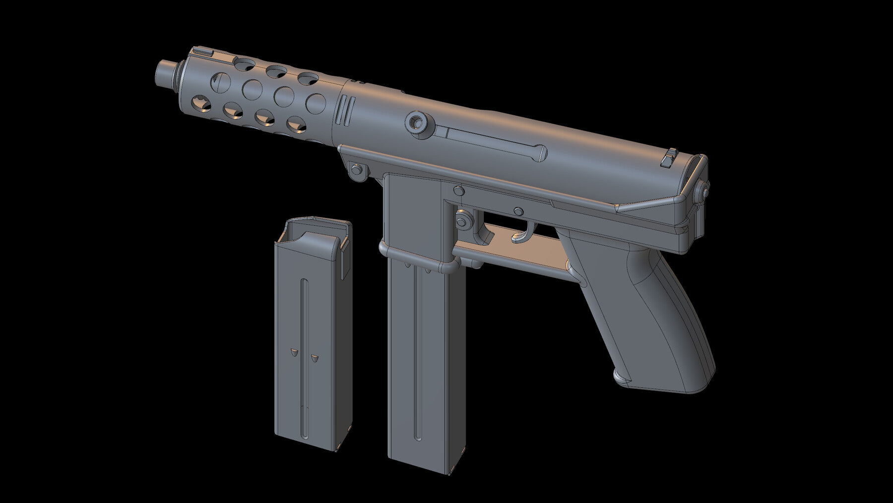 TEC9 - 3D CAD Weapon Model-2