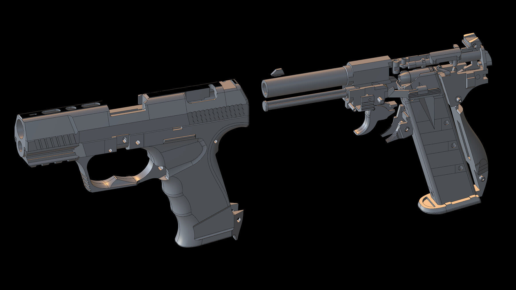 P99 - 3D CAD Weapon Model-3