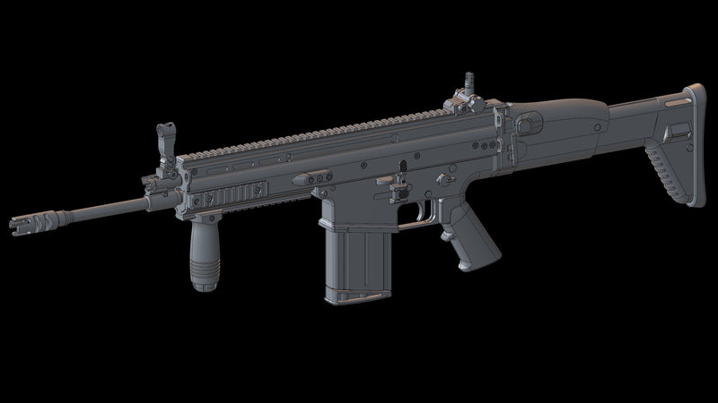 SCAR H - 3D CAD Weapon Model-2
