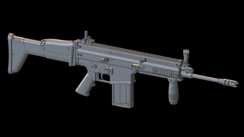 SCAR H - 3D CAD Weapon Model-3