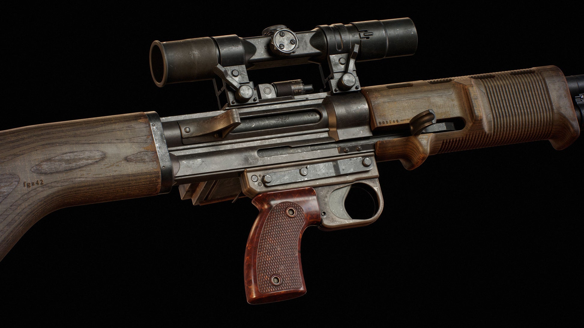 3D Weapon Tutorial For Portfolio - FG 42-6