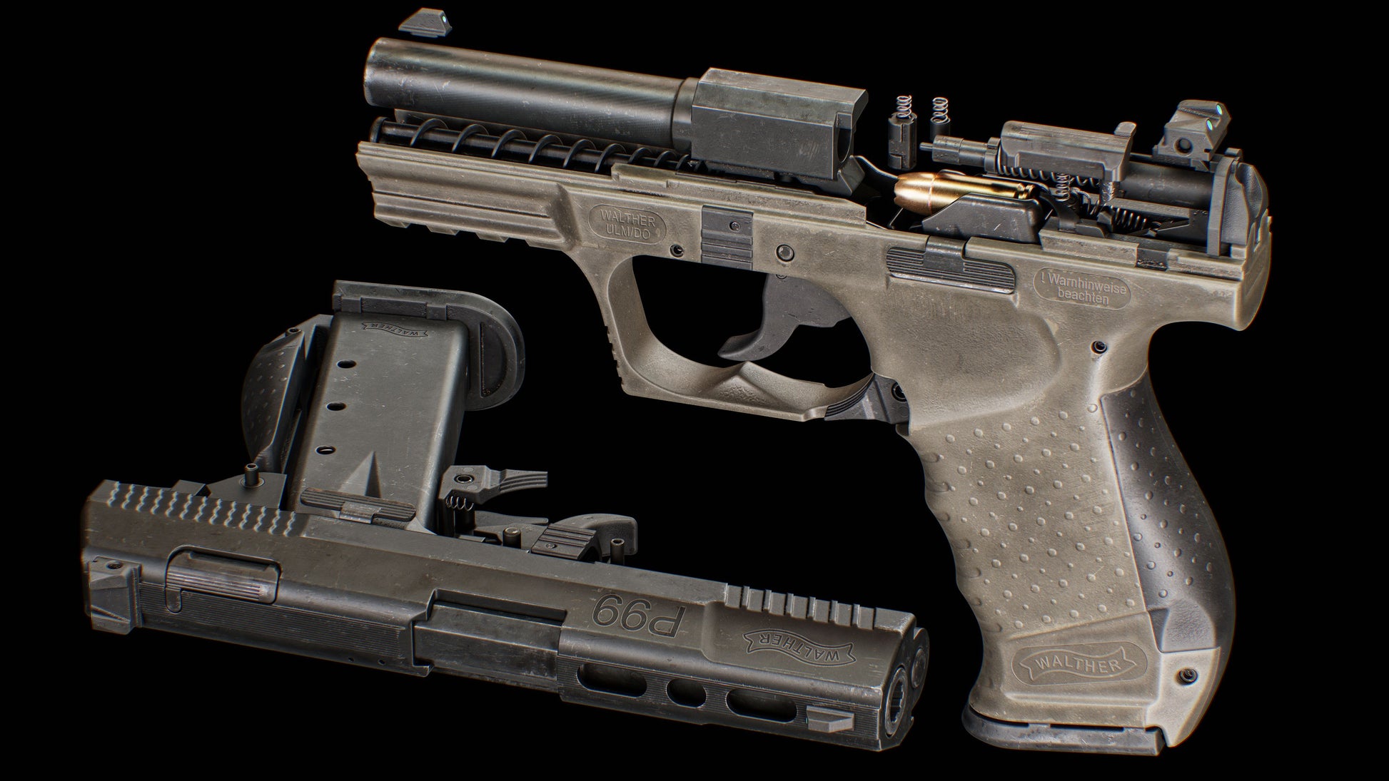 3D Weapon Tutorial for Portfolio - P99-5