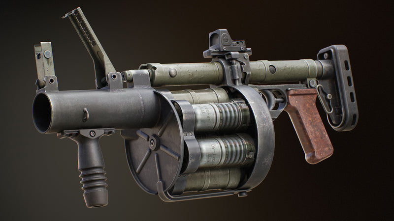 3D Texturing Tutorial in Substance Painter - RG-6 Launcher-3